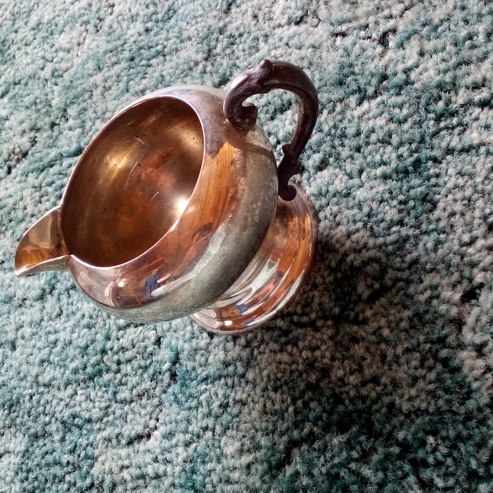 Silver on copper tiny pitcher